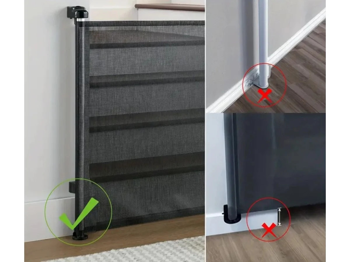 MPM Retractable Pet Gate 33-Inches Tall, Extends up to 55 Inches Extra Wide Pet gallery