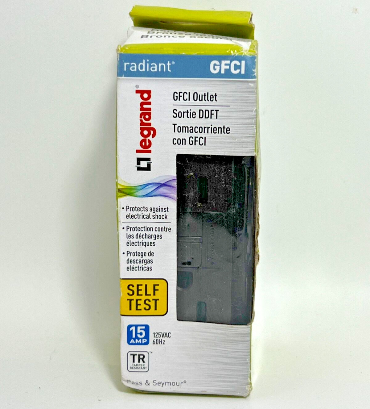 Legrand Pass & Seymour radiant GFCI Outlet 15A 125VAC 60Hz DARK BRONZE Self-Test gallery
