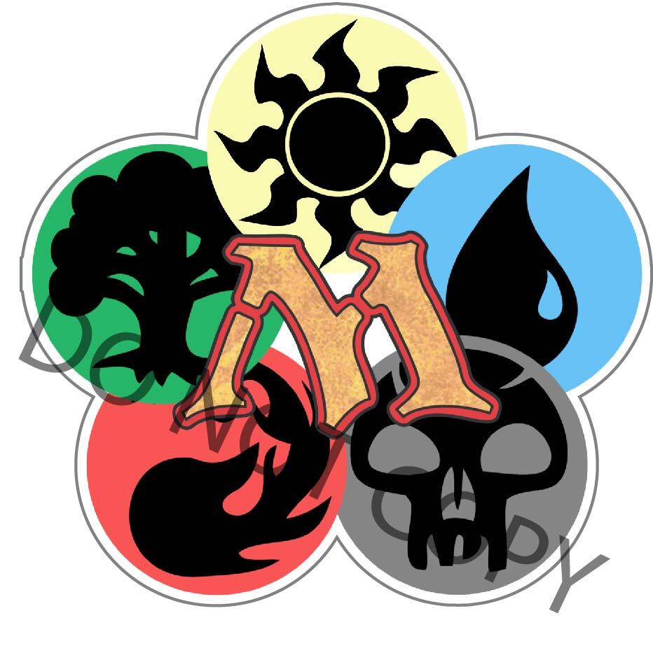 Magic the Gathering Mana Symbols Vinyl Decal Sticker for Car Laptop Water Bottle gallery