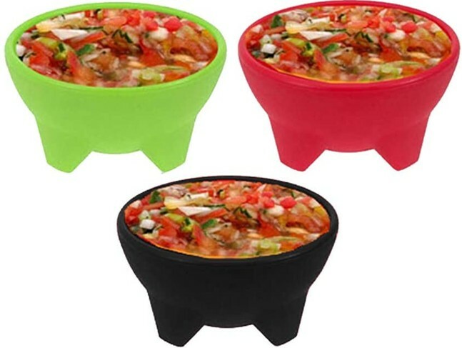4 PC Plastic Salsa Bowl Set Mexican Chips Guacamole Dips Bowls Serving BPA FREE gallery
