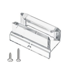 Sliding Shower Door Bottom Guide with Screw for 3/8 in Glass Sliding Doors,Clear