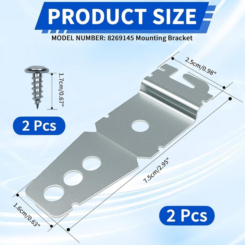 Dishwasher Mounting Brackets 2 Pack - Universal Fit for Major Brands gallery
