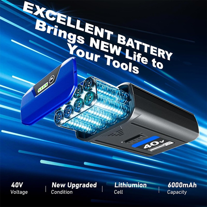 40V 6.0Ah Replacement Lithium Battery for Kobalt KB540-06 KB440-06 KB440-03 40V gallery