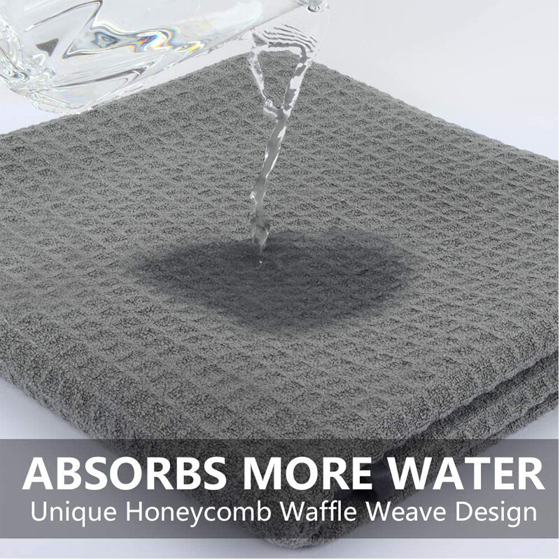 CarCarez Microfiber Waffle Weave Towel Large size 16" x 24" ,380 GSM ,Gray gallery