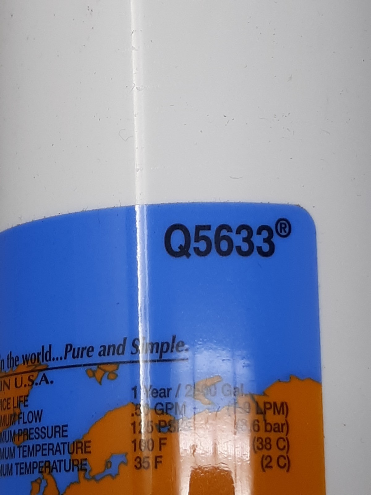 Omnipure Q5633 Inline Water Filter Chlorine Taste Odor Reduction USA gallery
