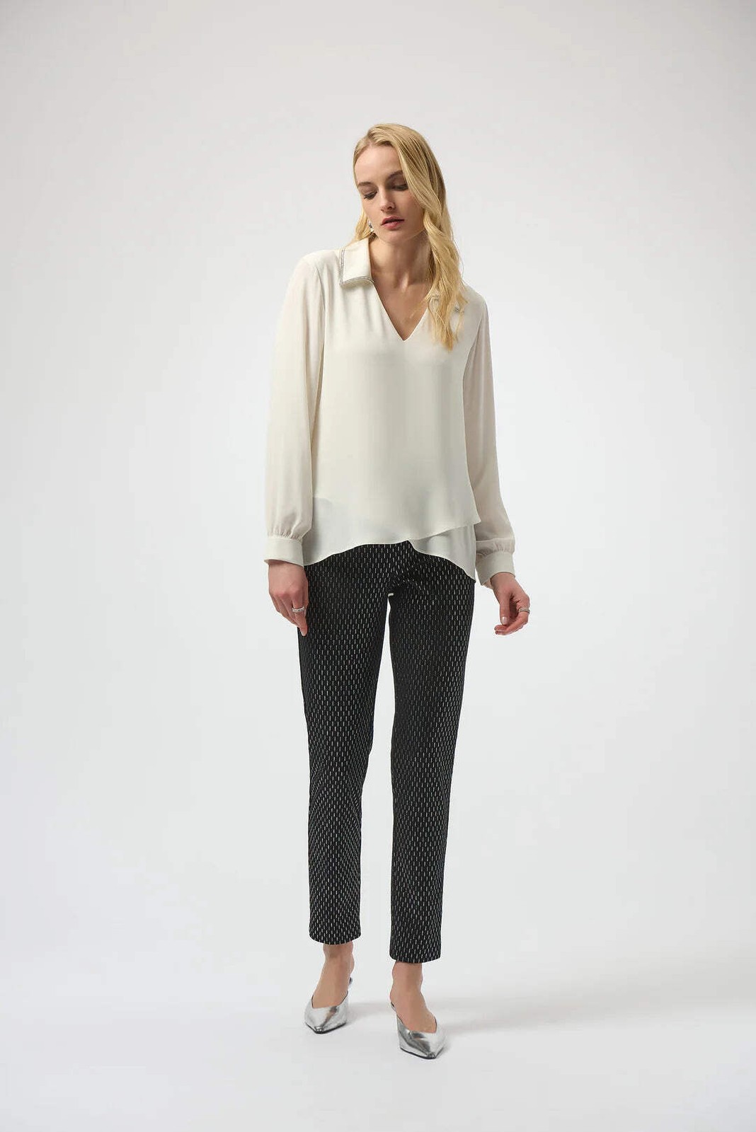 Joseph Ribkoff Dot Print Pull On Slim Fit Pants 254143 gallery