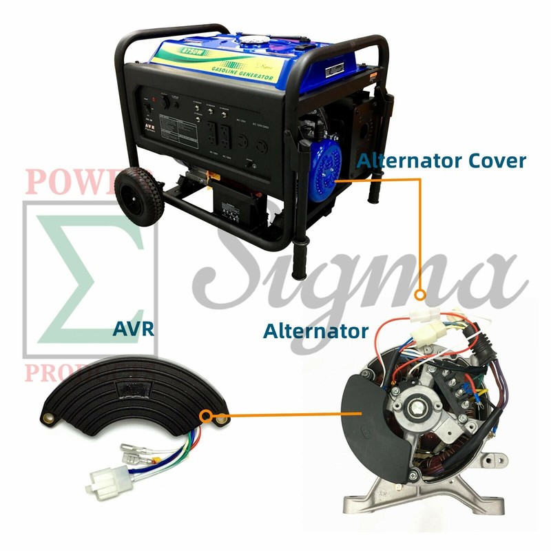 Automatic Voltage Regulator AVR For 5KW 5.5KW Single Phase Gasoline Generator gallery