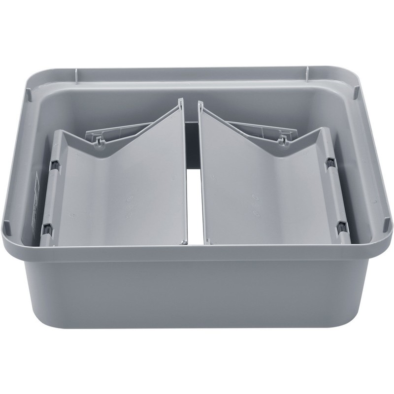 Plastic Swing Lid for Square Trash Container 35 55 Gallon Gray gallery