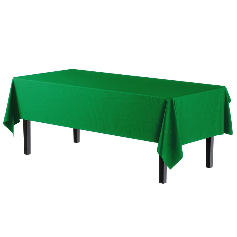 Exquisite 6-Pack Premium Plastic Tablecloth 54in. x 108in. Rectangle Plastic ... gallery