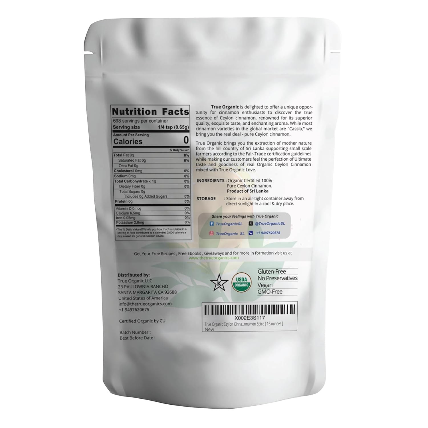 Ceylon Cinnamon Powder 1 lb Premium Grade gallery