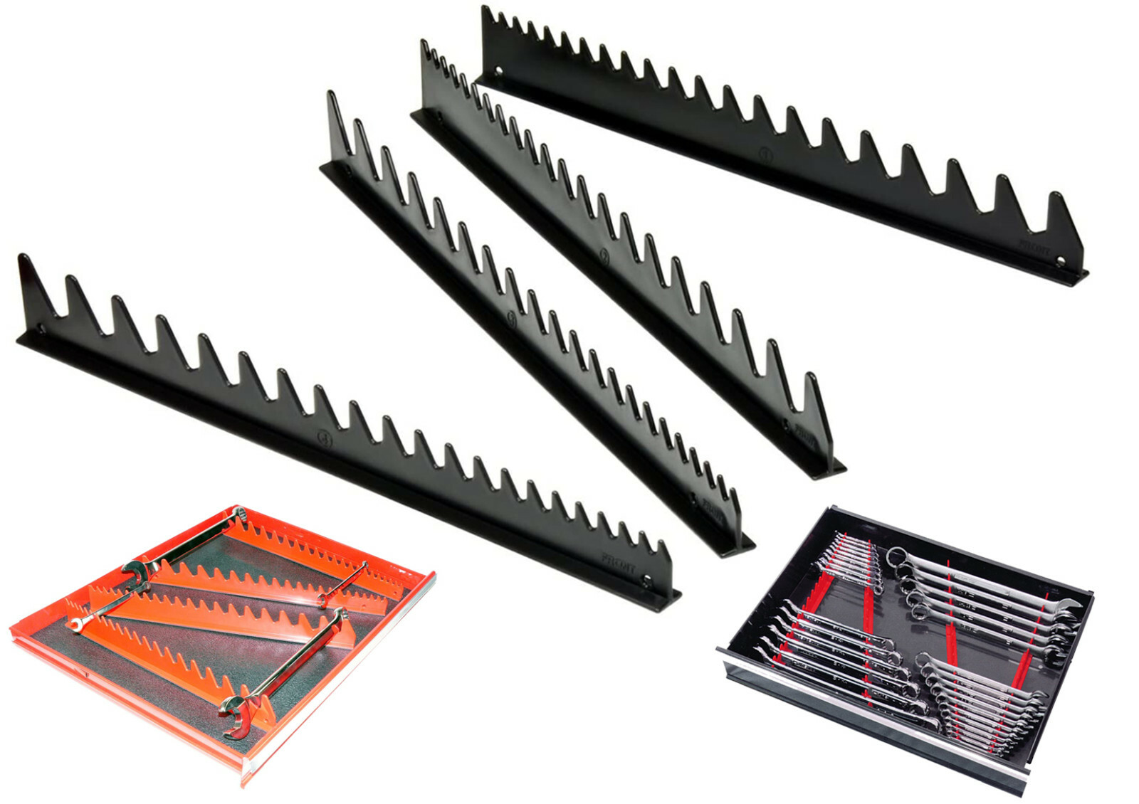 Wrench Organizer Tray Rail Storage Rack Sorter Socket Holder Set of 40 Tools New gallery