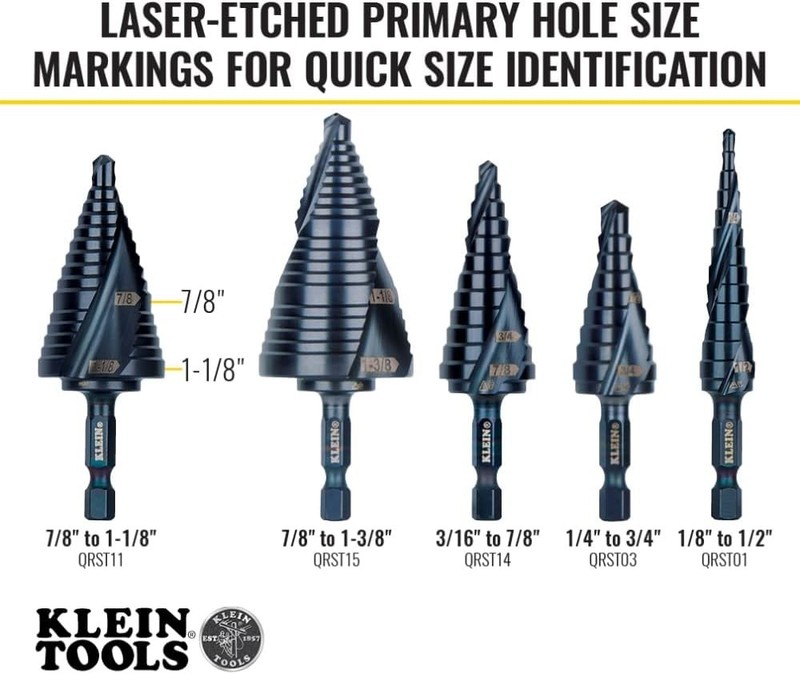 Versatile Step Drill Bit with Quick Release and Durable Titanium Nitride Coating gallery