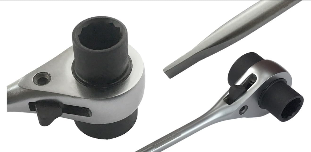 RatchetScrench Chainsaw Maintenance Tool – Dual 13 mm & 19 mm T-Bar Wrench – ... gallery