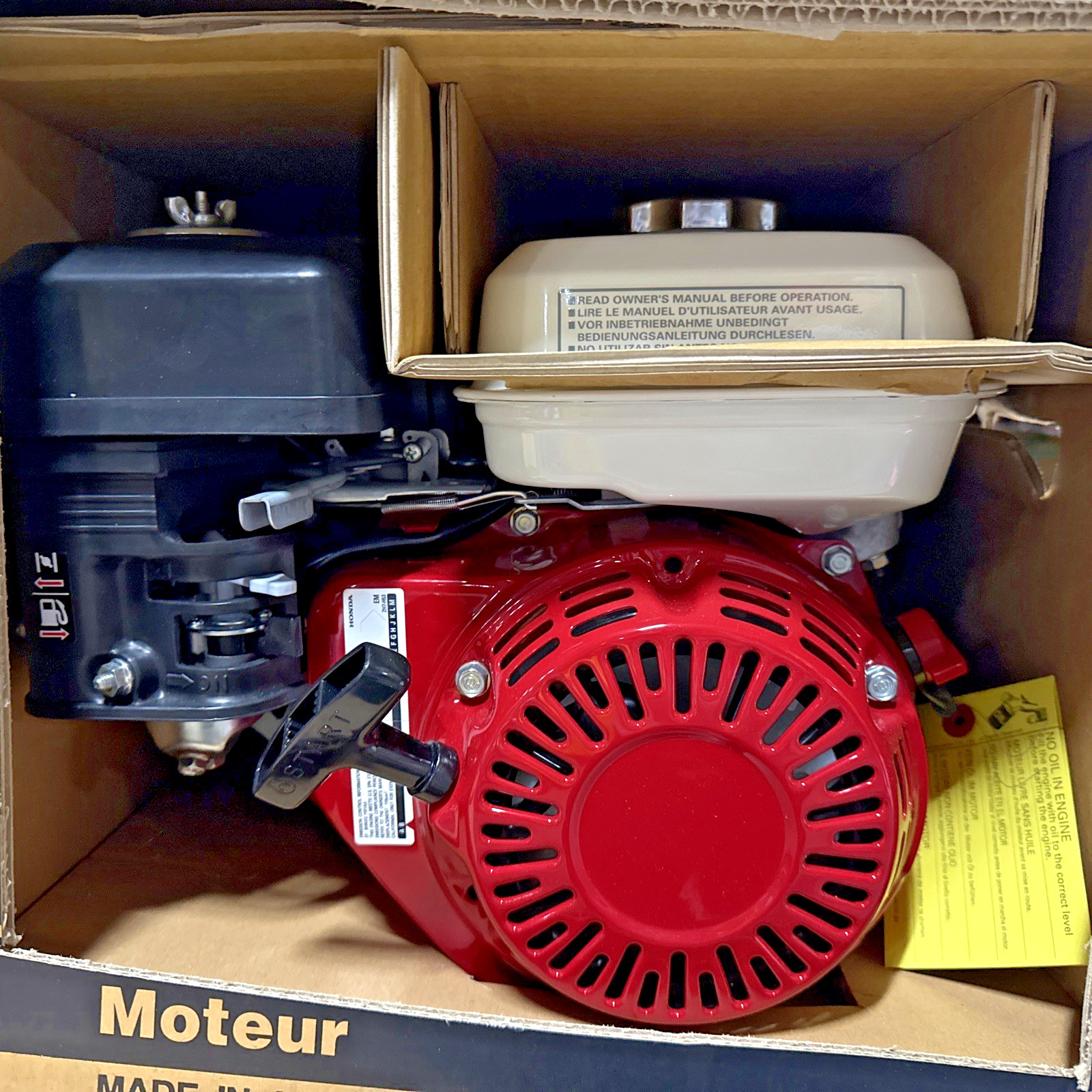 Honda GX160UT2-QX2 Engine, 3.2 HP 3/4" x 2 7/16" Shaft Horizontal Recoil 163cc gallery