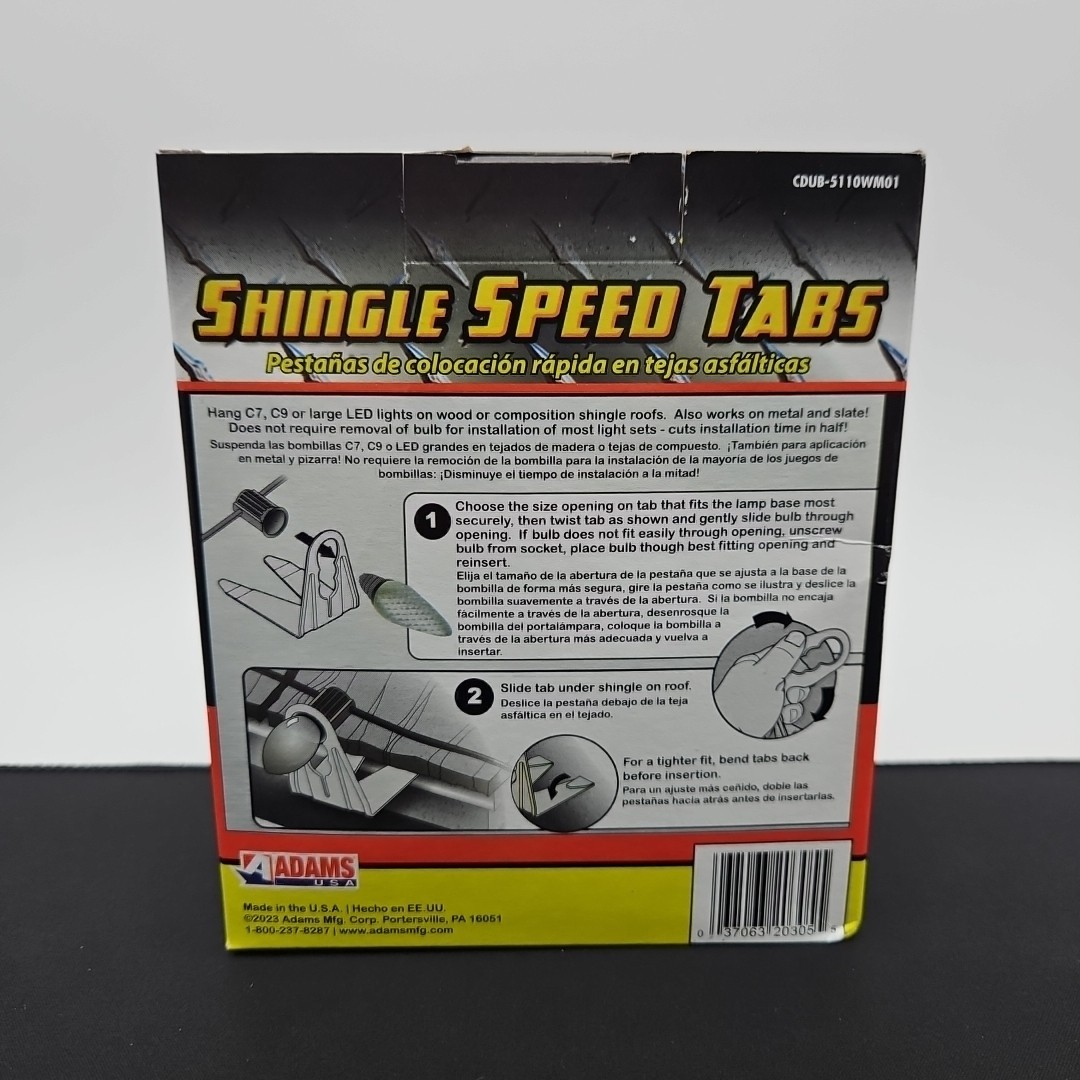 50 Shingle Speed Tabs Commercial Grade - Christmas & LED Incandescent Lights New gallery
