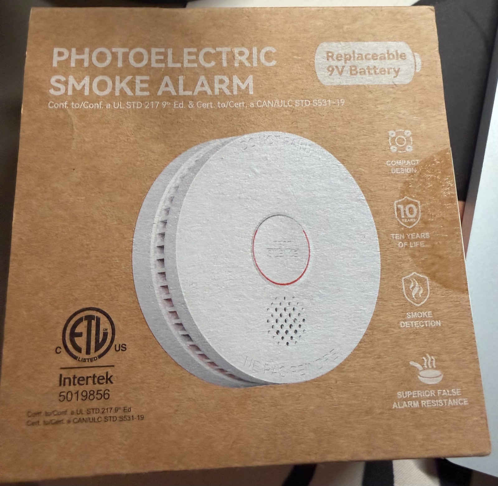 BRAND NEW/SEALED Intertek Photoelectric Smoke Alarm 1PC GS509A gallery
