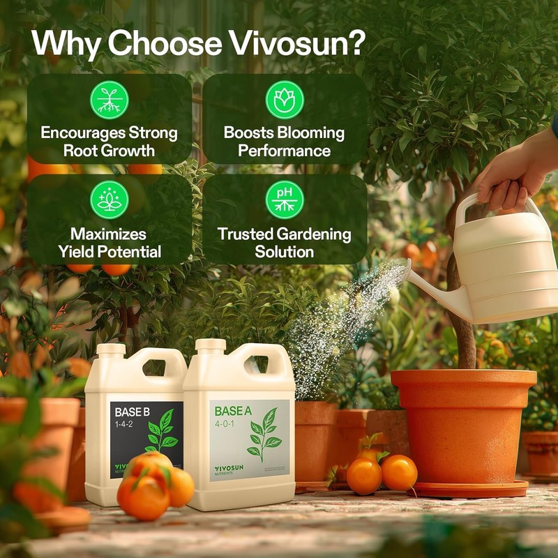 VIVOSUN Nutrients Base A & B Bundle, Liquid Fertilizer Supports Vegetative gallery