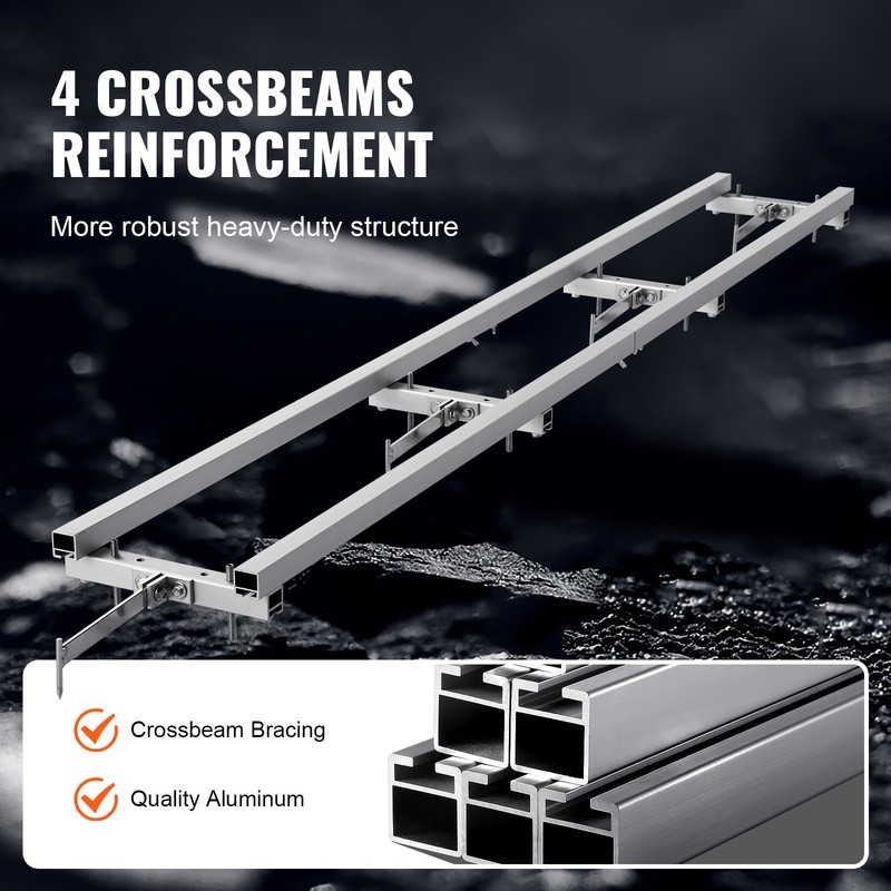 VEVOR Rail Mill Guide System 9 ft Chainsaw Milling Rail Guide 4 Crossbar Kits gallery