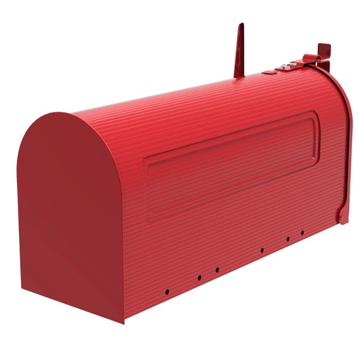 Red Garden mailbox with barnyard styling anti rust with proper care durable gallery