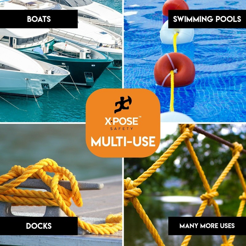 Twisted Polypropylene Rope - Yellow Floating Poly Boat Rope gallery