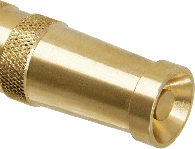 Triumpeek Solid Brass Hose Nozzle, 2 Pack 4" Heavy Duty Brass Garden Hose Nozzle gallery