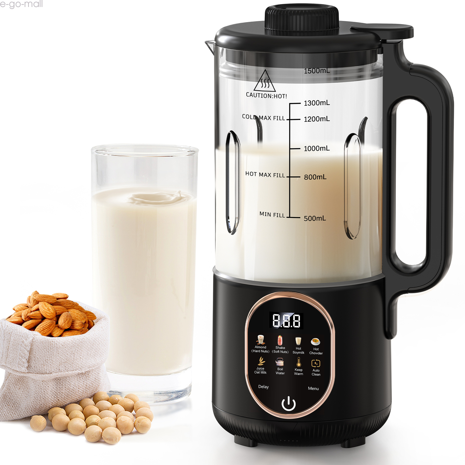 50oz 10 in 1 Automatic Plant Based Milk Maker 20 Blades w/ Delay Start Keep Warm gallery