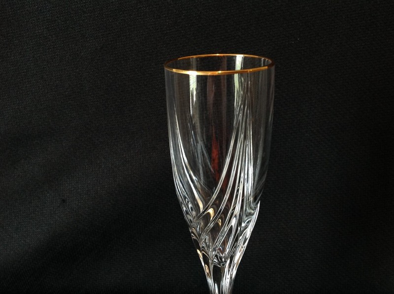 Lenox Debut Gold Crystal Glassware One (1) Fluted Champagne Glass Mult. Avail. gallery