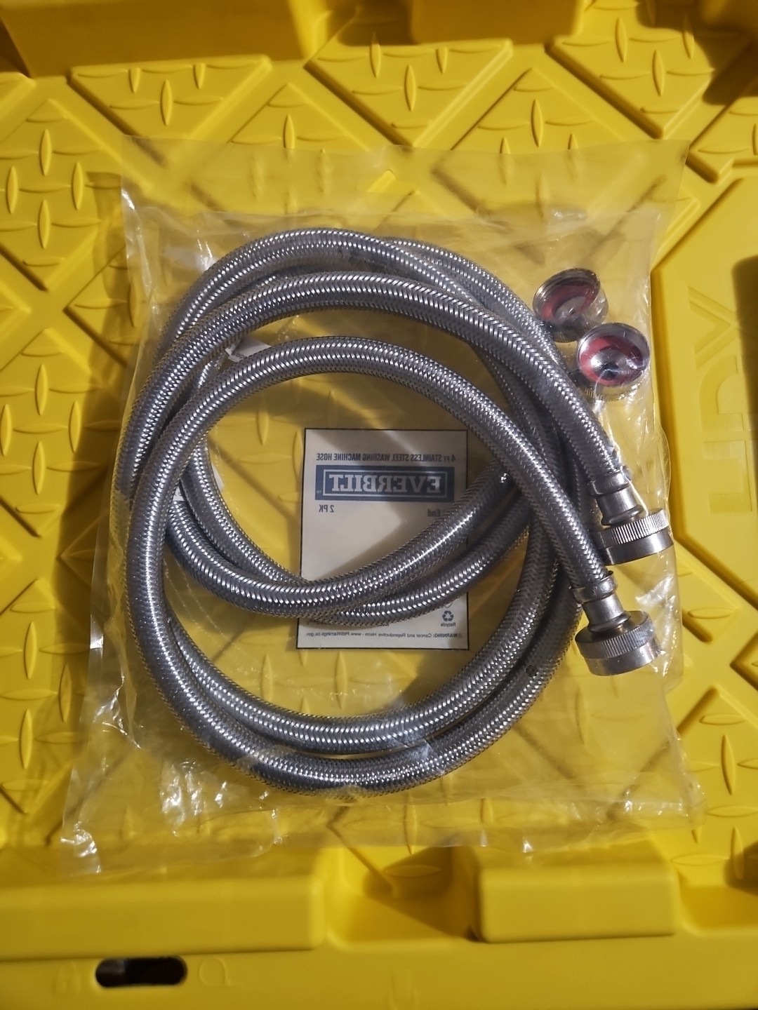 Everbilt 4 ft. Stainless Steel Washing Machine Hose Connector (2-Pack) New gallery