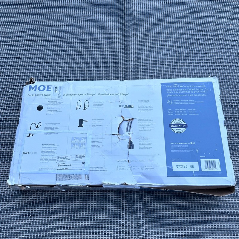 Moen Edwyn 87807BL Pre-Rinse Pulldown Kitchen Faucet Power Clean Matte Black gallery