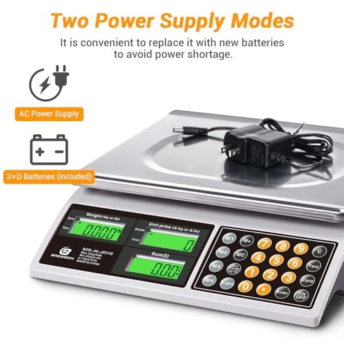 Price Computing Scale, 66lb Digital Stainless Steel Scale Pan-Large Size gallery
