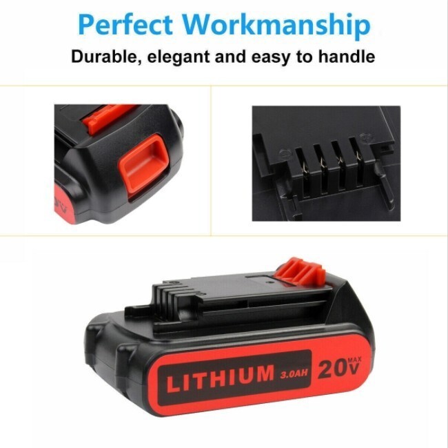 2 Pack 3.8AH 20V MAX For Black & Decker 20Volt Lithium Battery LBXR20 LB2X4020 gallery