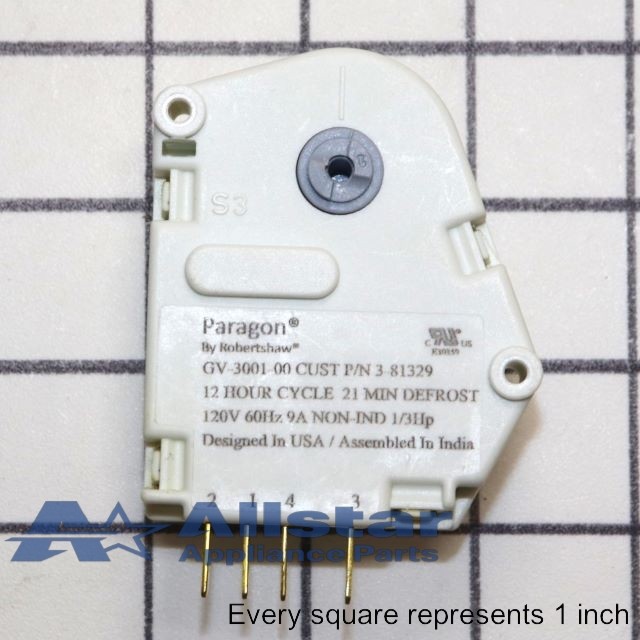 Whirlpool Freezer, Refrigerator Defrost Timer WP3-81329 gallery