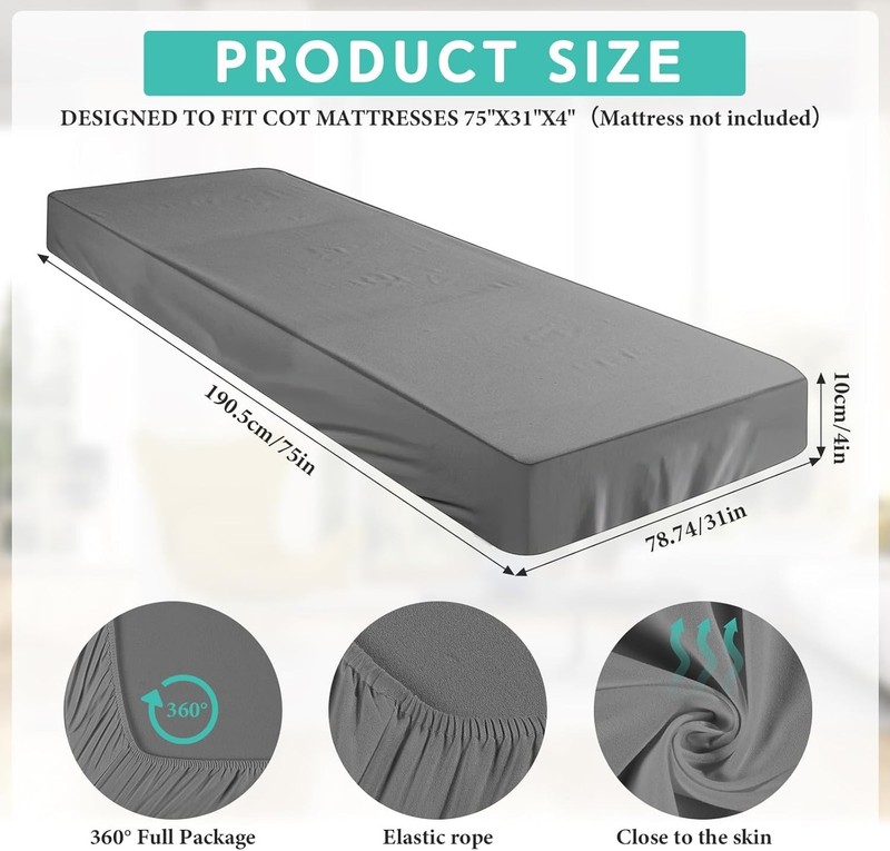 Fitted Sheet Microfiber Bed Sheet for Camping RV Bunk Bed Folding Mattress gallery