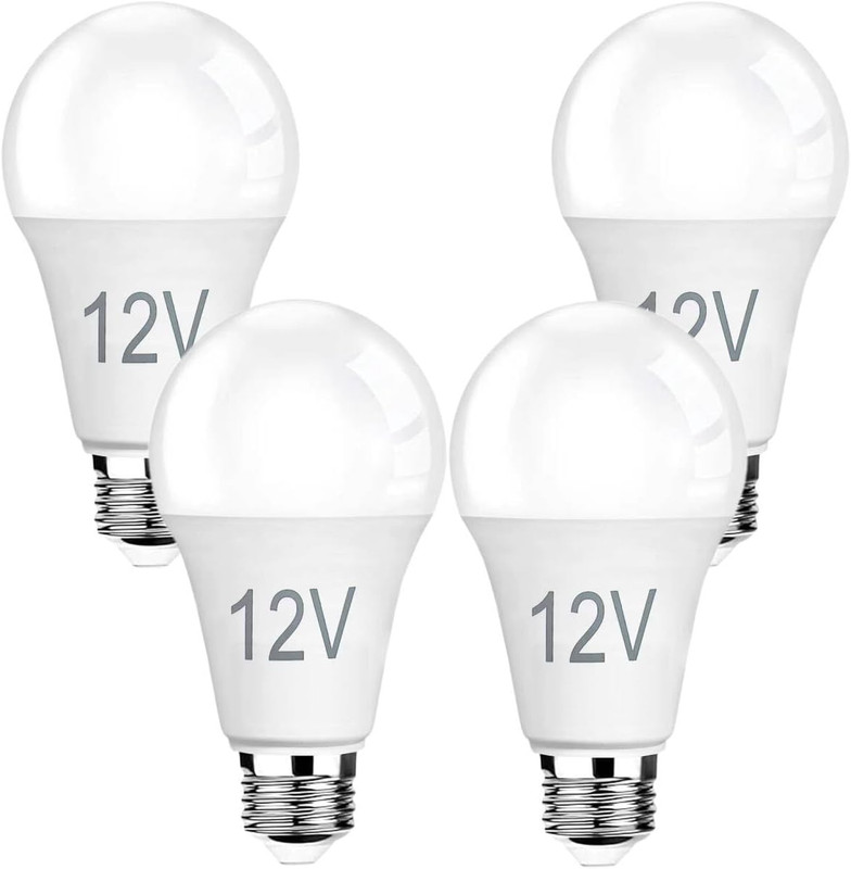 12V LED Light Bulbs 9W, A19 E26 Base,2700K Warm White, Low Voltage for Solar & B gallery