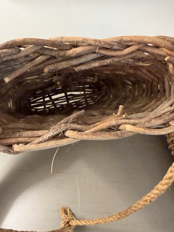 Rustic Twig Wall Pocket Hanging Baskets Set of 2 Woven Wood Rope Farmhouse gallery