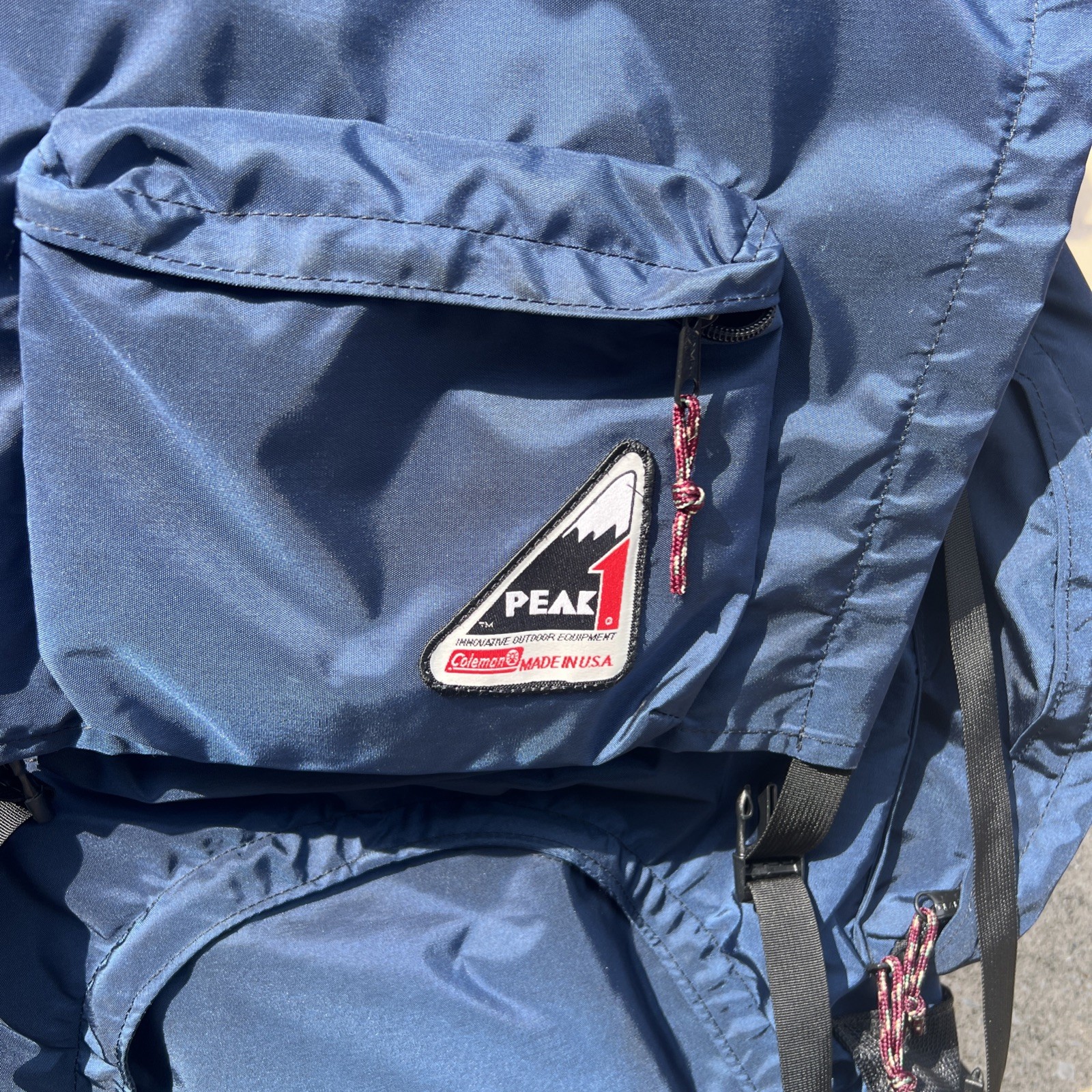 Coleman Peak 1 Hiking Backpack With Back Support Frame Blue Black 2