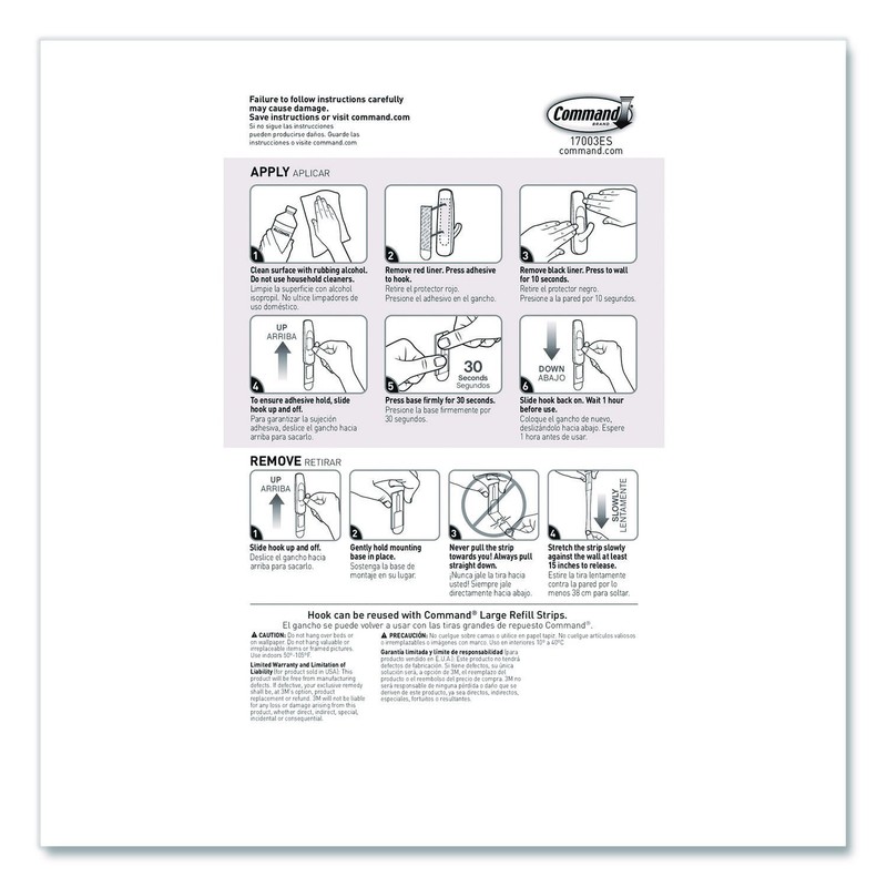 3M Command Damage-Free Hanging 12 Large Utility Hooks with 18 Large Strips 5lb gallery