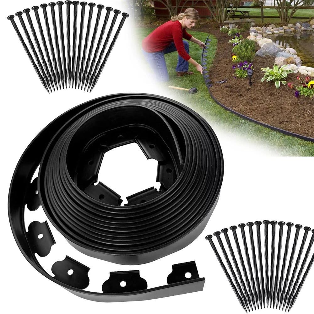 Flexible Garden Landscape Edging No Dig Lawn Edging Border With Anchoring Spikes gallery