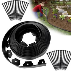 L-shaped Landscape Edging Border Kit 40 FT No-Dig Garden Edge Lawn Border
