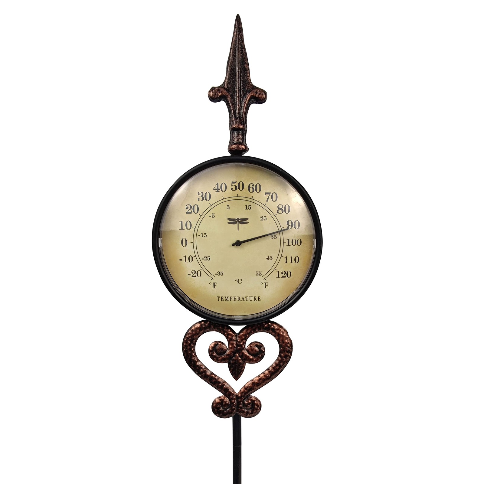 Cast Iron Thermometer Garden Stakes for Patio and Outdoor Decor gallery
