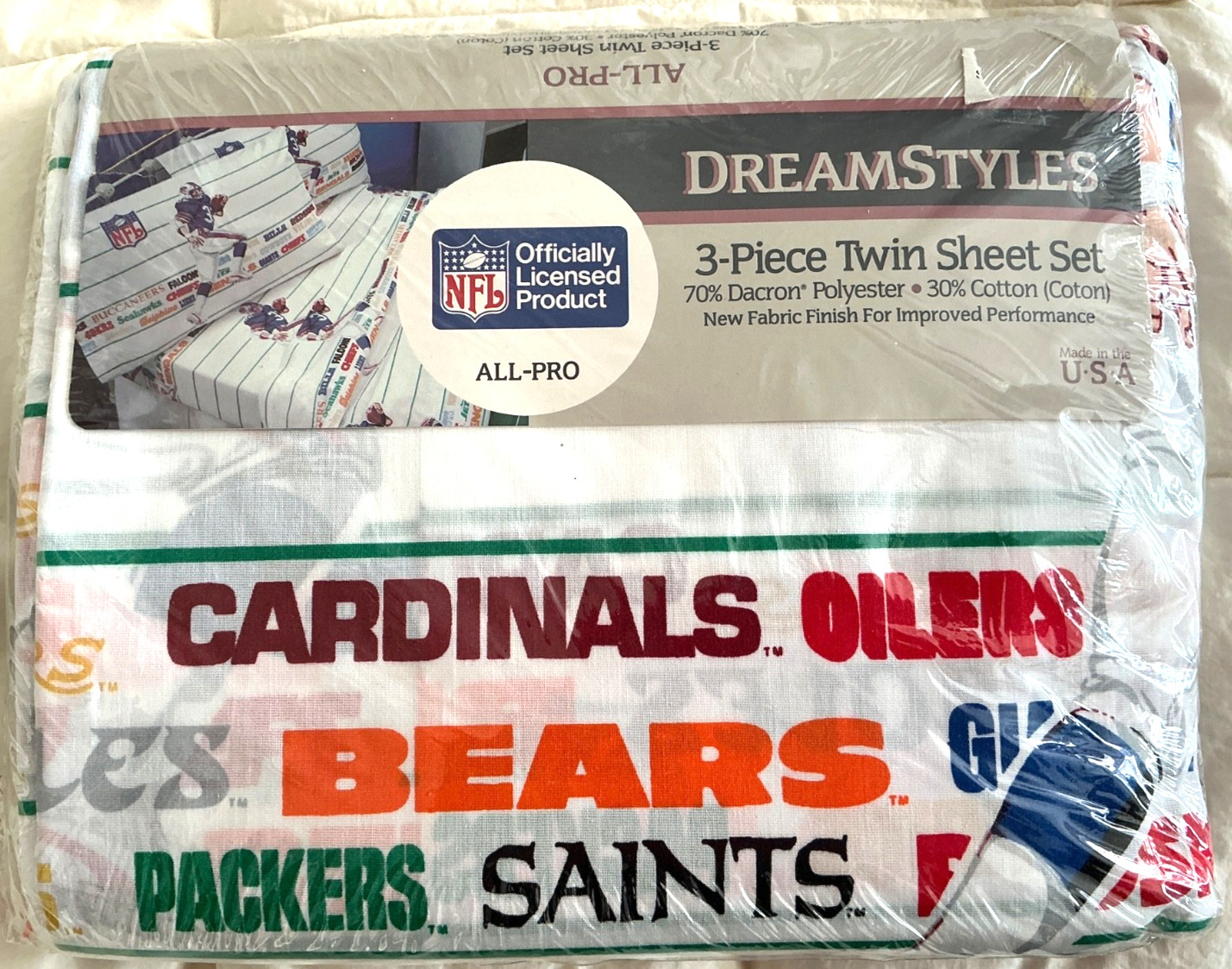 NFL Twin Sheet Set includes pillowcase Polyester Cotton Blend NWT gallery