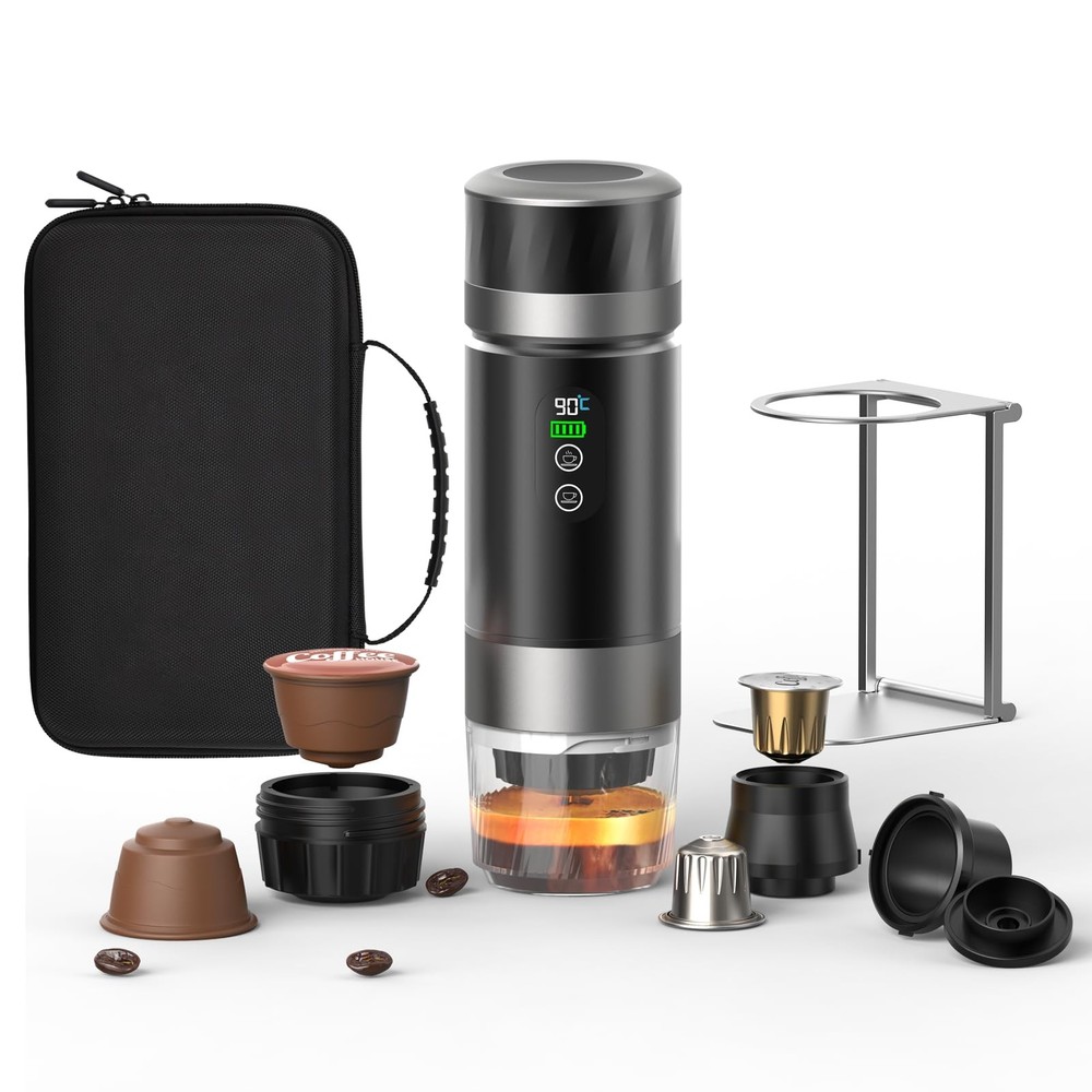 Portable Coffee Maker with 7500mAh Battery - Ideal for Travel & Camping