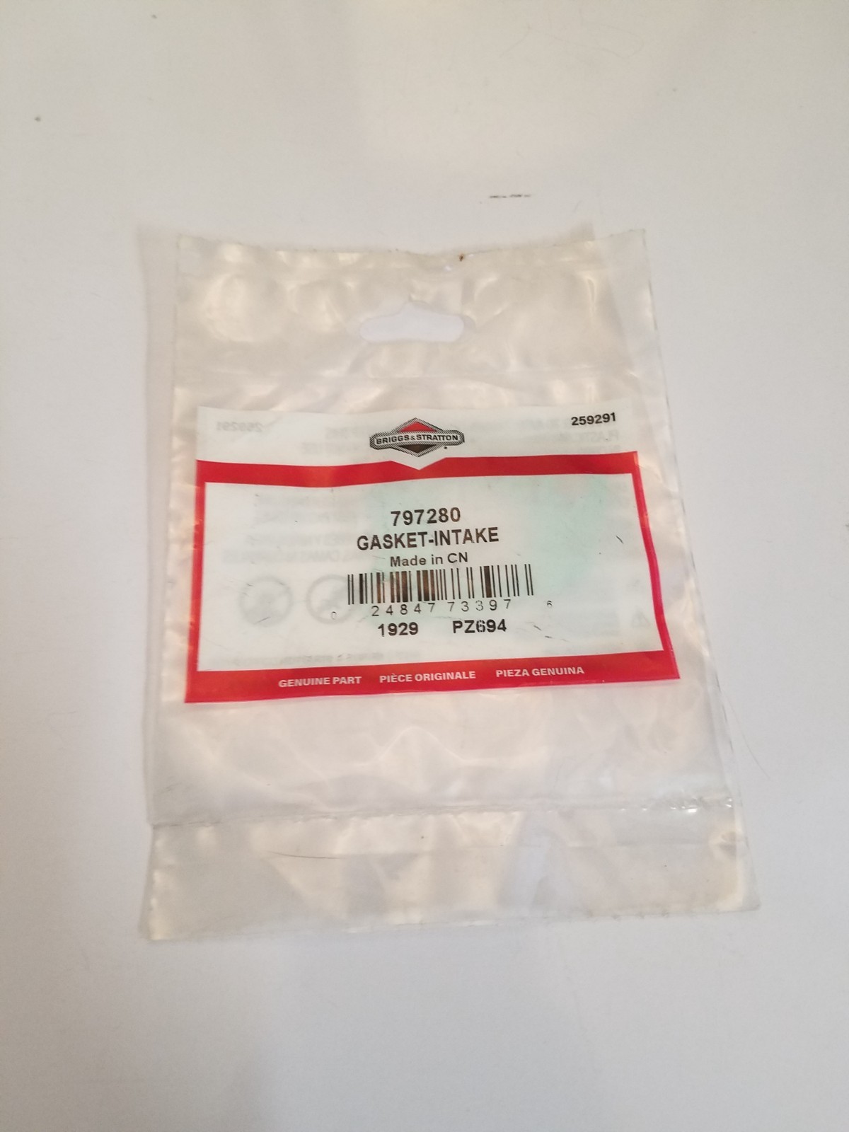 Briggs & Stratton Intake Gasket 797280 - OEM Packaging - NEW- C2B gallery