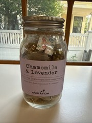 NEW Charbrew Chamomile & Lavender Tea 24 Bio Tea Pyramids in Reusable Mason Jar