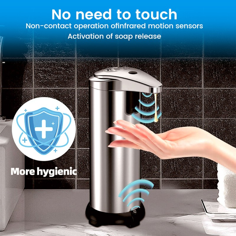 Automatic Sensor Liquid Soap Dispenser 280ML Rechargeable for Kitchen Bathroom gallery
