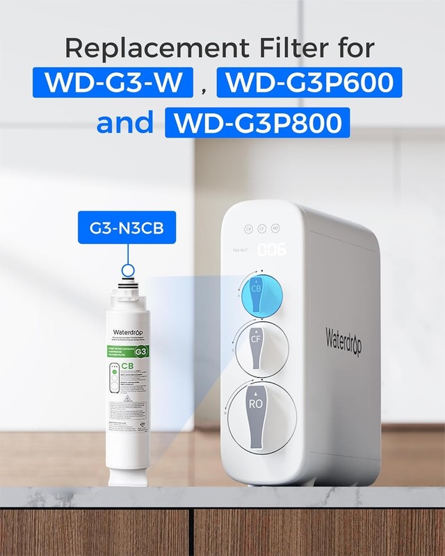 Waterdrop WD-G3-N3CB Filter, Replacement for WD-G3-W Reverse Osmosis System gallery