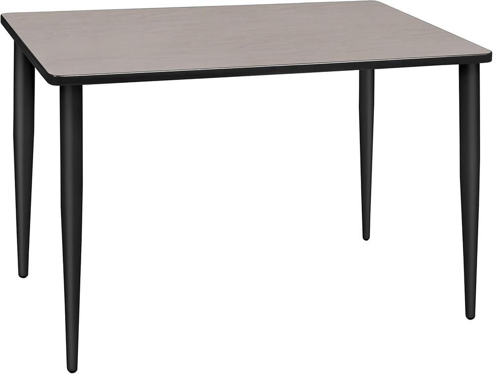 Kahlo 42" Rectangular Tapered Leg Table - Maple and Black Finish