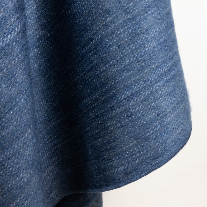 DOUBLE DENSITY ALPACA WOOL BLANKET THROW | QUEEN SIZE | SOFT&WARM – INDIGO BLUE gallery