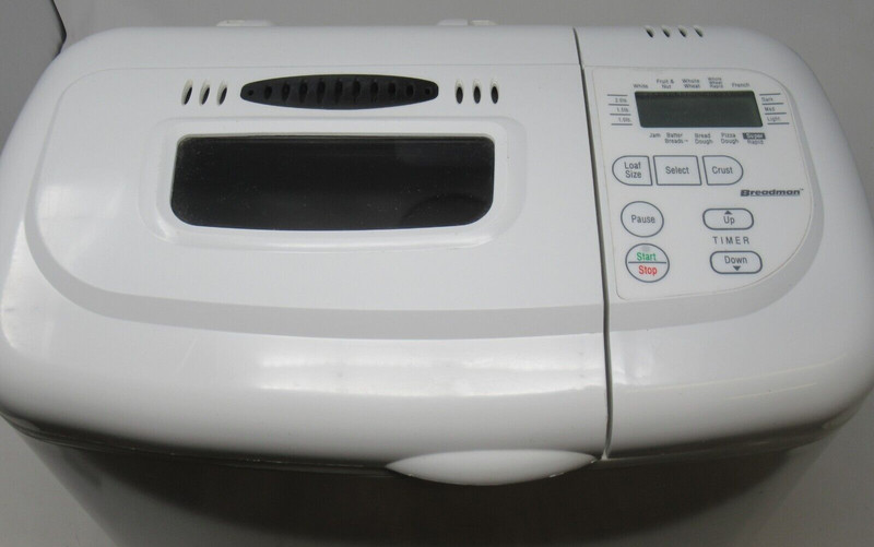 BREADMAN 1-2 LB. DIGITAL BREAD MAKER WHITE TR845, BREAD MACHINE FRUIT & NUT + gallery
