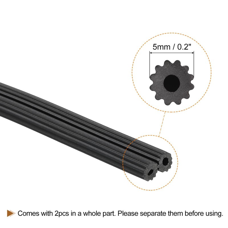 Screen Spline, 5M/16.4Ft Rubber Window Sealing Strip, 5mm OD Black gallery